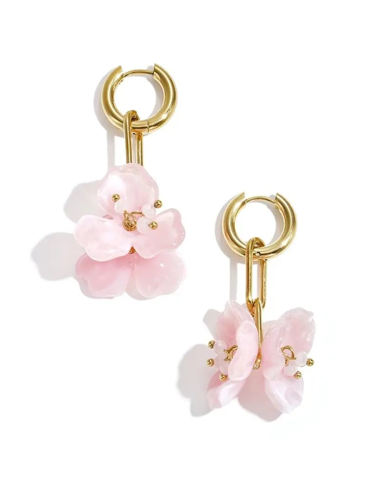 Oorbellen Hoops - Bloemen