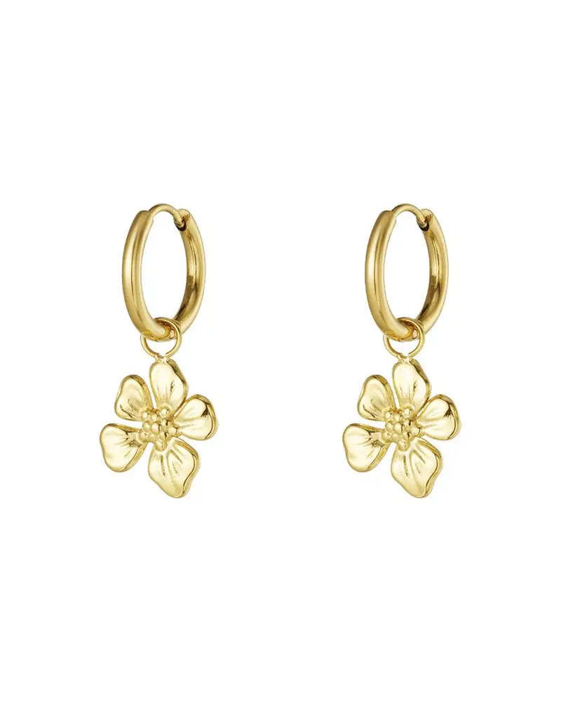Oorbellen Hoops minimalistisch - Bloemetjes