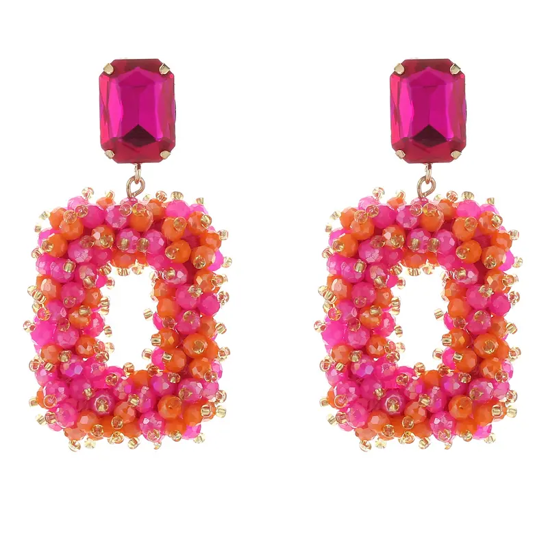 Oorbellen Statement fuchsia