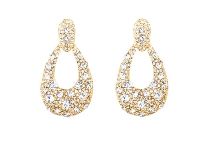 Oorstekers strass Goud