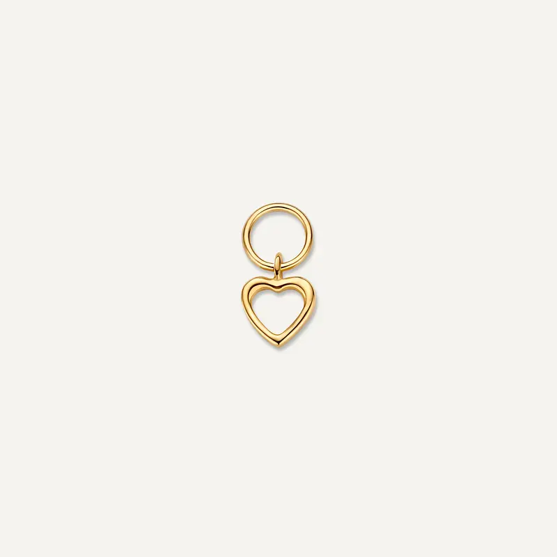 Open Heart Hoop Charm