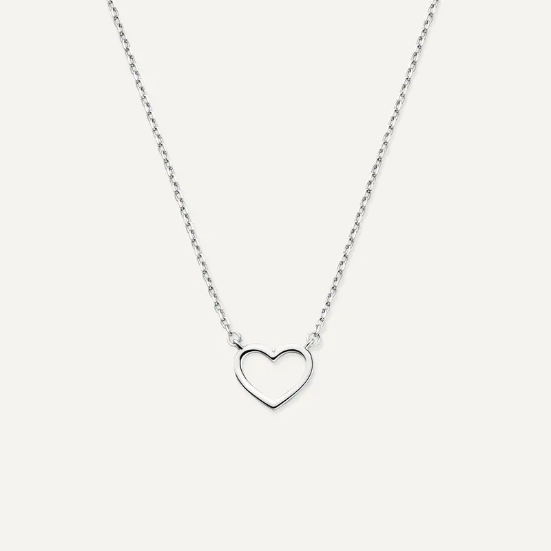 Open Heart Pendant Necklace