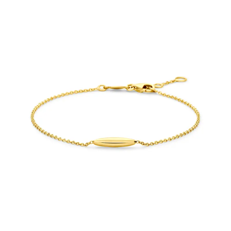 'Oralie' 9 karaat geelkleurige armband met staafje