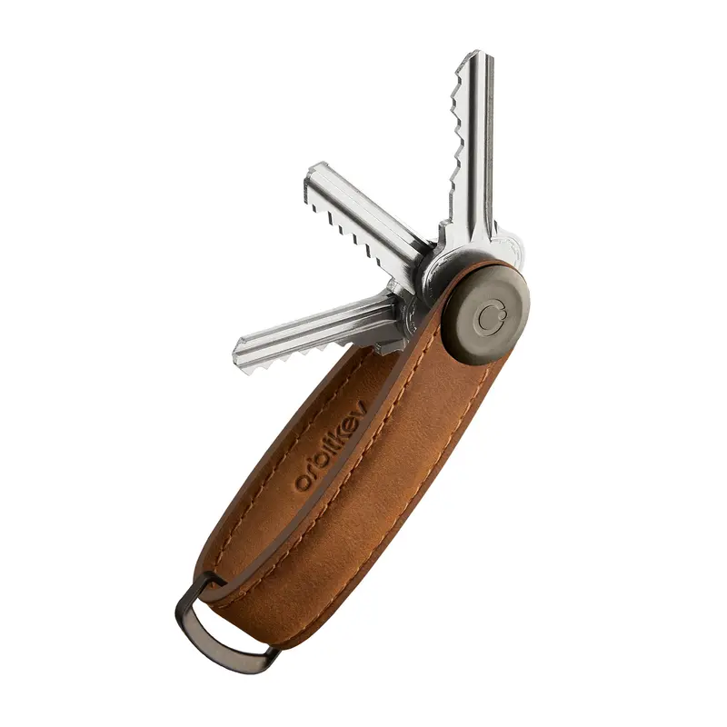 Orbitkey Key Organizer | Crazy Horse Leder Chestnut (bruin) | Sleutelhouder