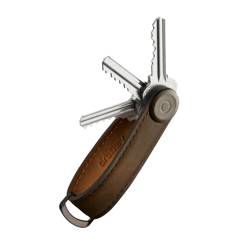 Orbitkey Key Organizer | Crazy Horse Leder Oak Brown | Sleutelhouder