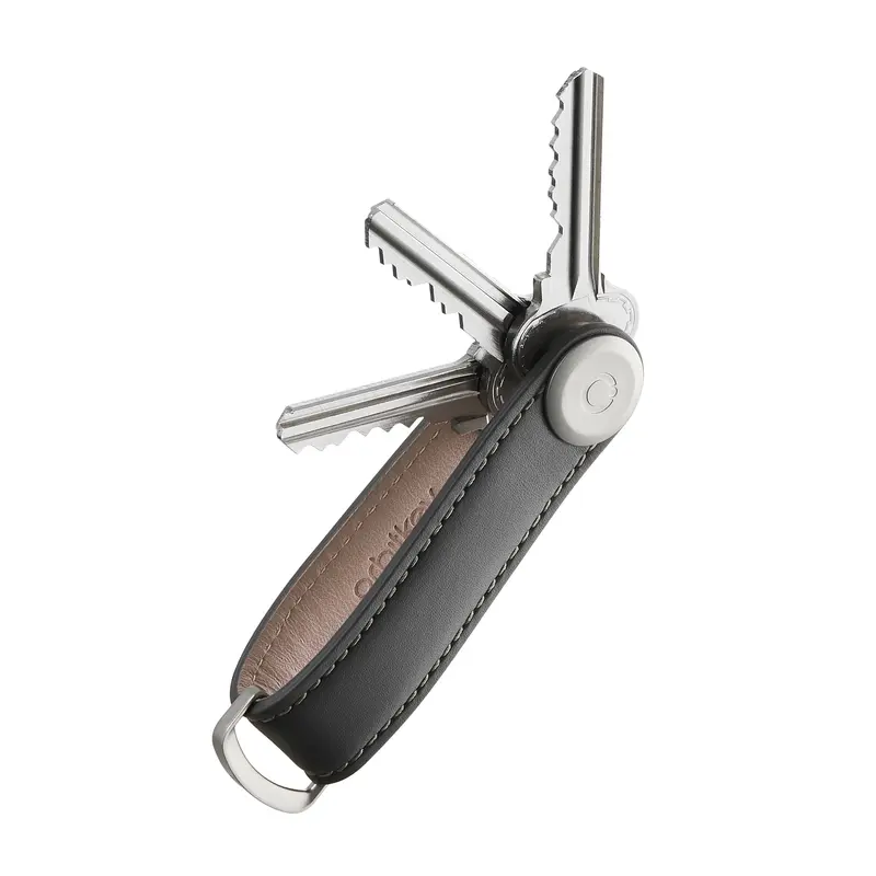 Orbitkey Key Organizer | Premium Leder Charcoal (grijs) | Sleutelhouder