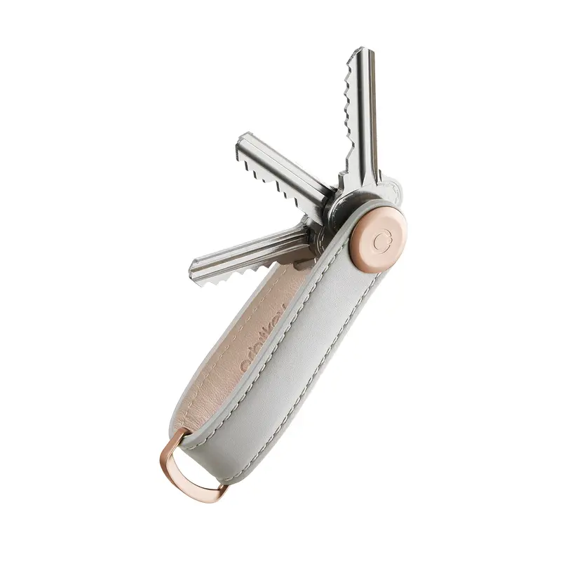 Orbitkey Key Organizer | Premium Leder Stone (grijs) | Sleutelhouder