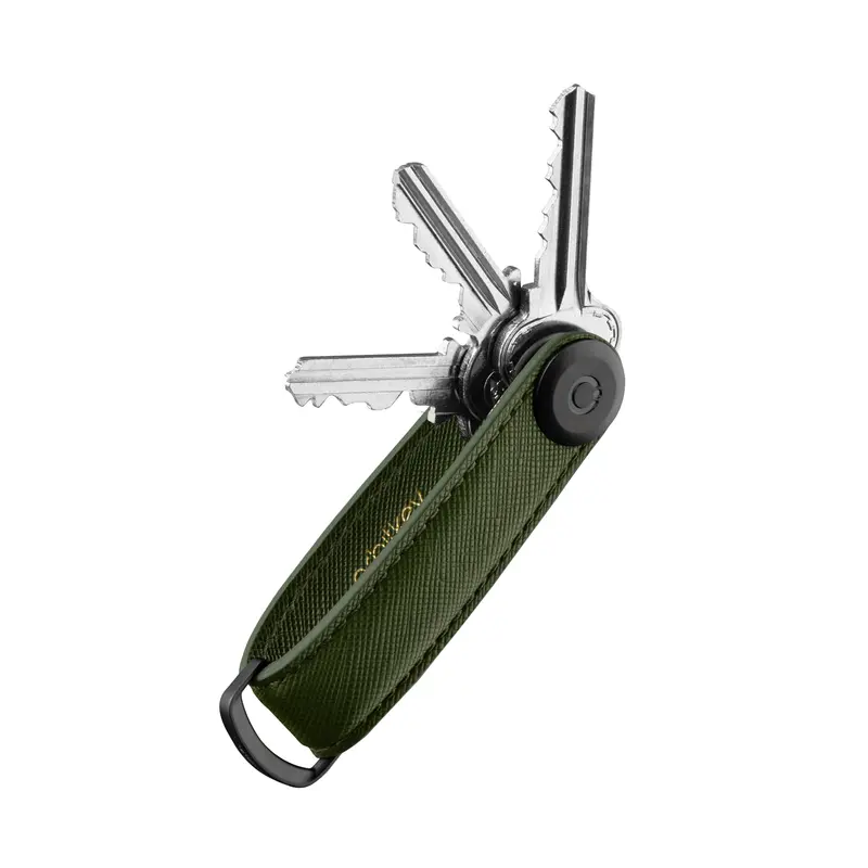 Orbitkey Key Organizer | Saffiano Leder Olive (groen) | Sleutelhouder