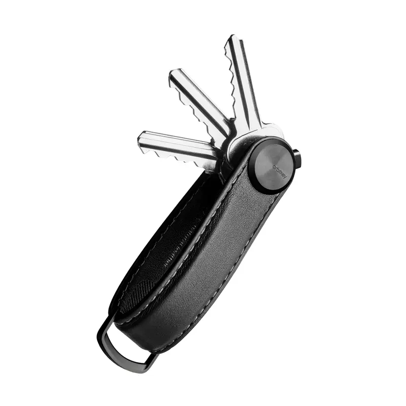 Orbitkey PRO Key Organizer | Premium Leder Blackout | Sleutelhouder