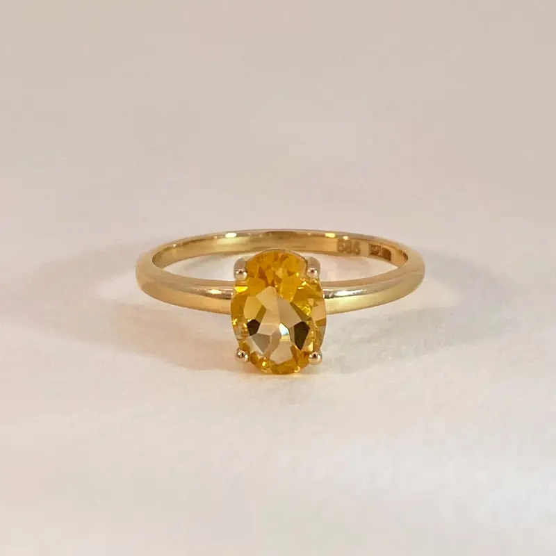 Oval Citrine Ring