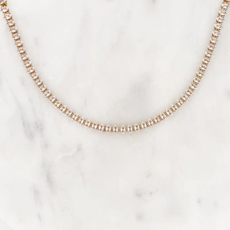 Oval Rhinestone Choker