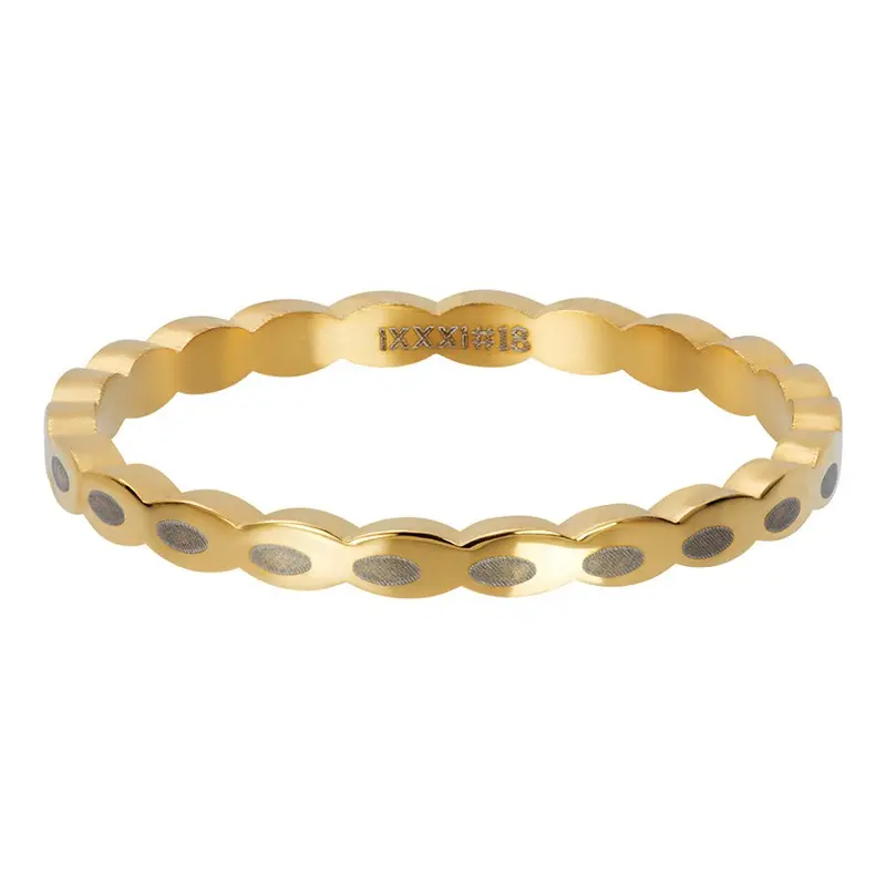 Oval shape goud 2mm