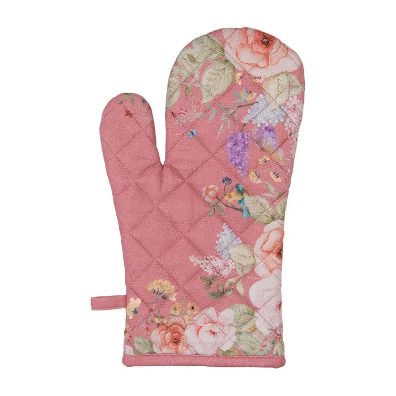 Ovenwant Bloemen roze 30x18cm