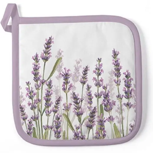 Pannenlap Lavender Shades Katoen wit 20x20cm