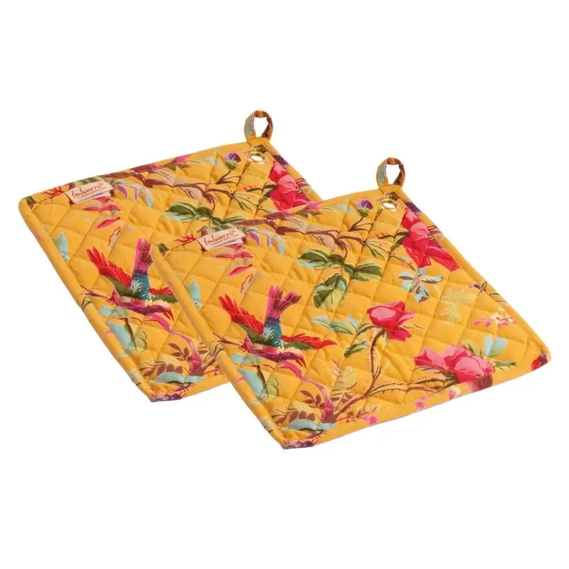 Pannenlappen set-van-2 Paradise Yellow 25x25cm