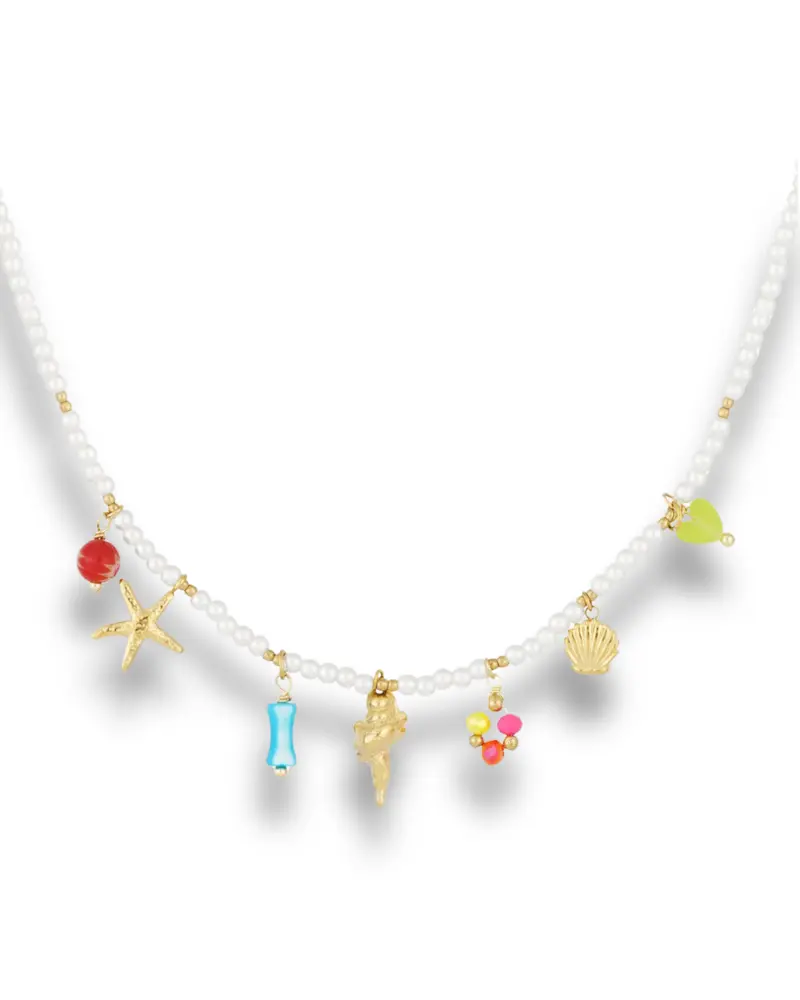 Parelketting bedeltjes - Beach style