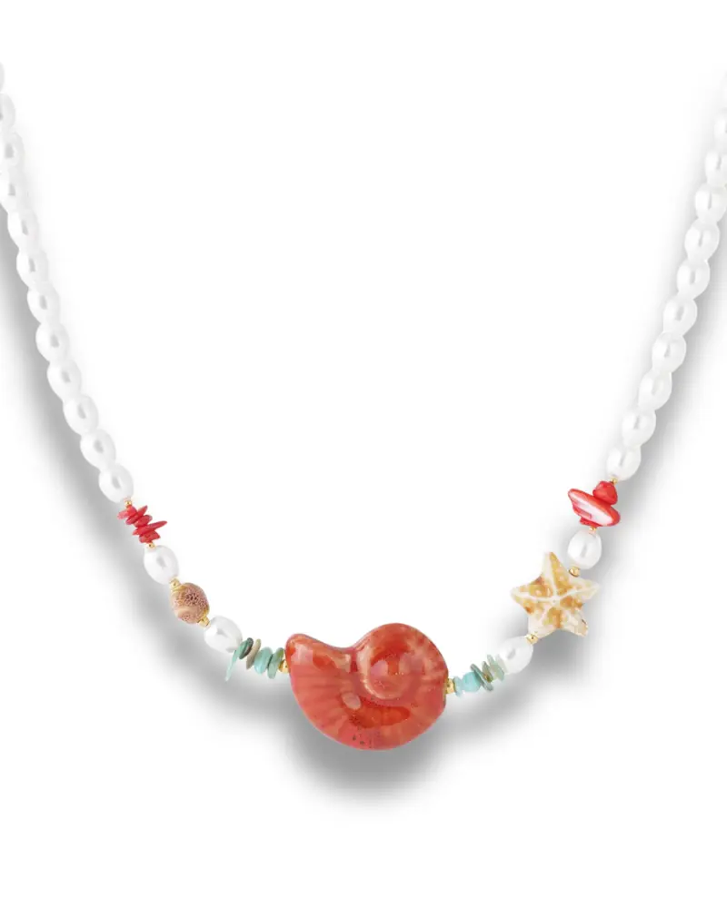 Parelketting Statement - Beach style schelp