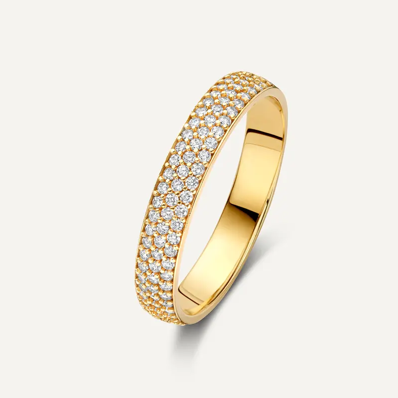 Pavé Cubic Zirconia Half Eternity Ring