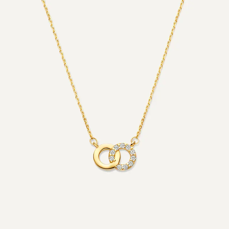 Pavé Cubic Zirconia Linked Infinity Pendant Necklace