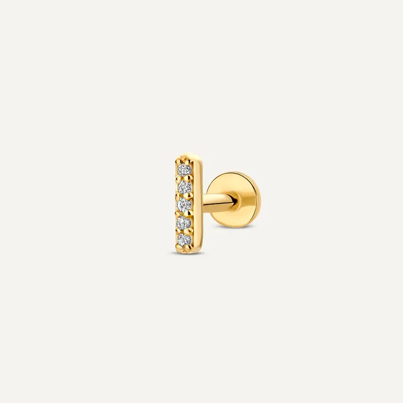 Pavé Diamond Bar Piercing (0.02 ct)