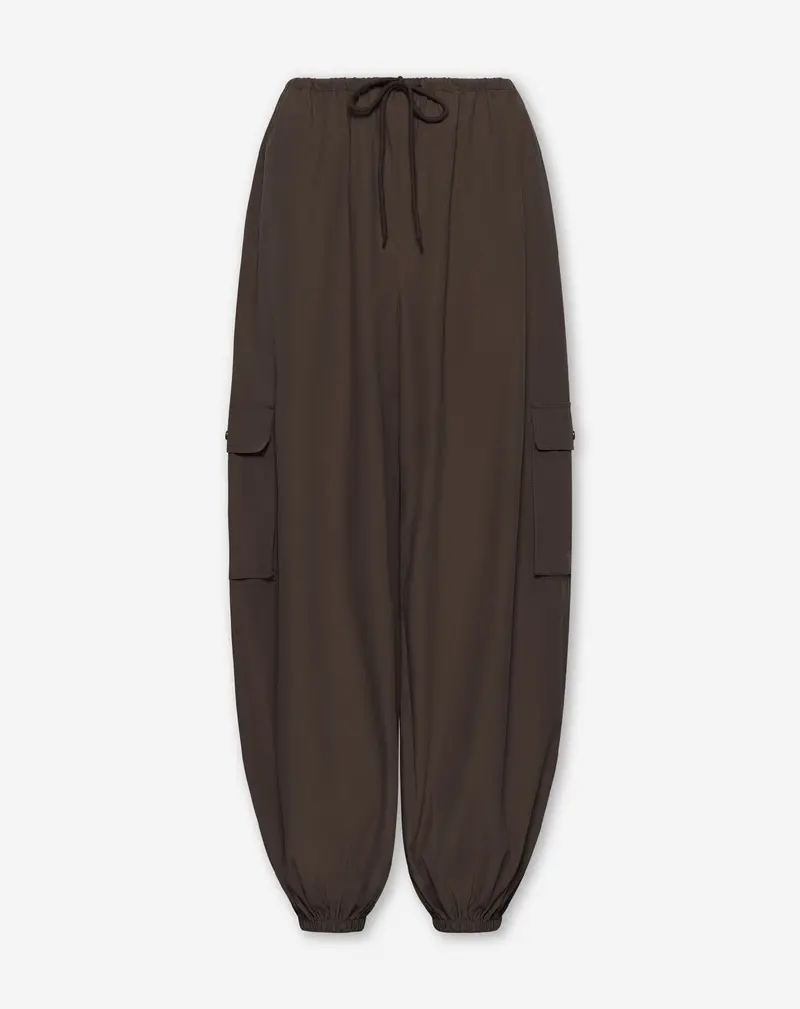 PEGGY POPLIN CARGO BALLOON PANTS BRUIN
