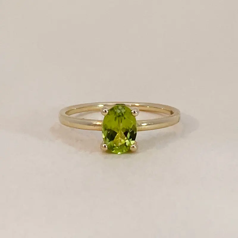 Peridot Oval Ring