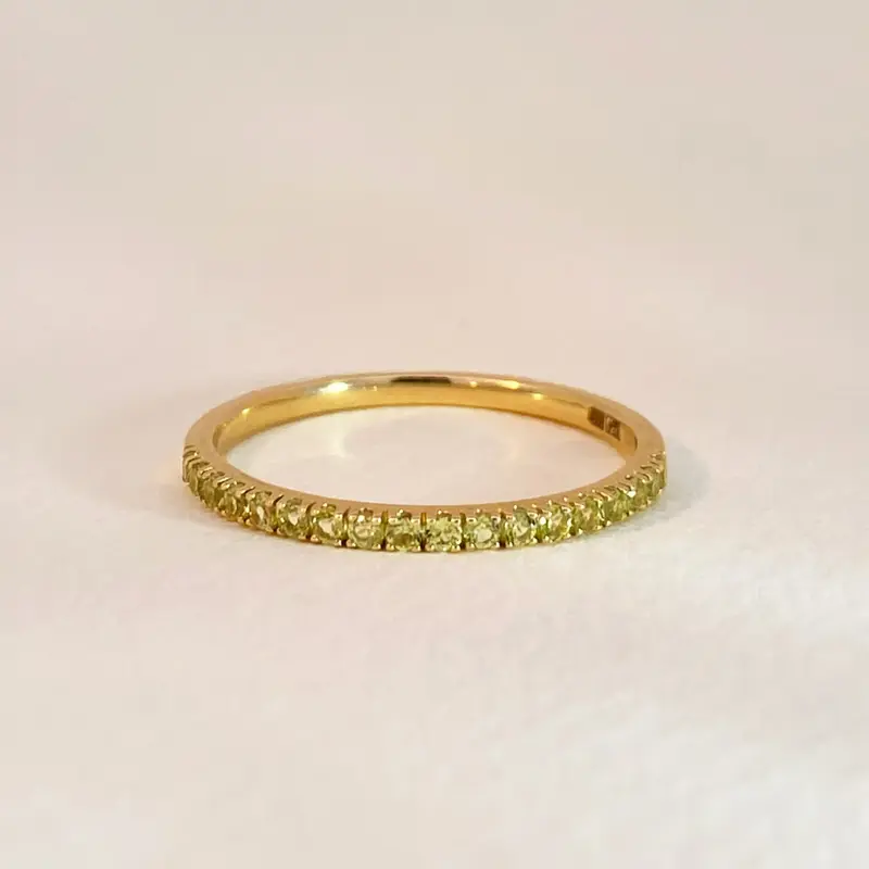 Peridot Row Ring