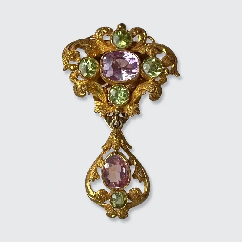 Peridot & Topaz Dress Clip