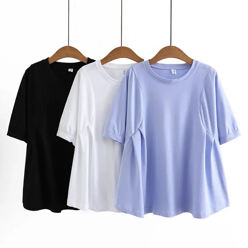 Plus Size Kurvenkomfort Sommer-T-Shirt 2025