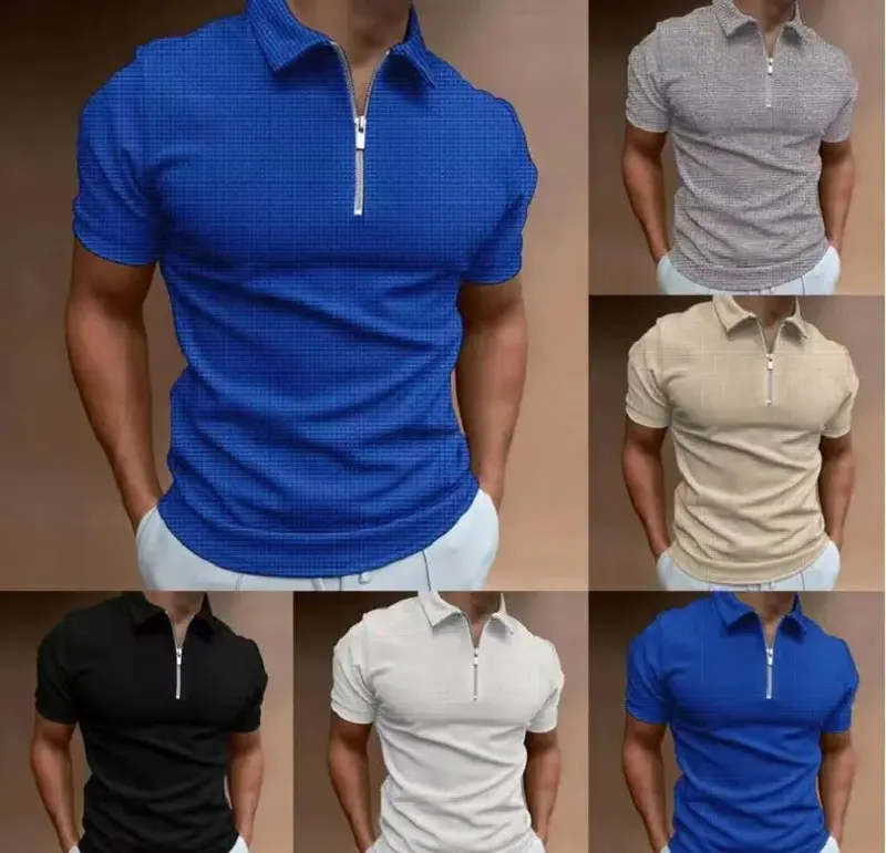 Poloshirt mit Reißverschluss in Übergröße für Frühling 2025