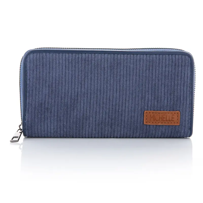 Portemonnee Corduroy blauw 20x10cm
