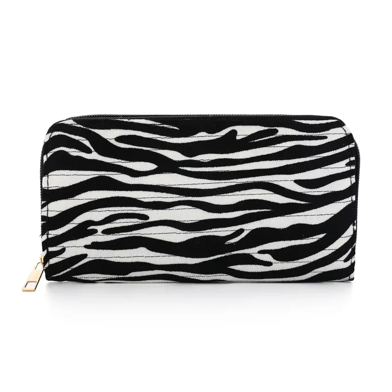Portemonnee Zebra zwart wit 20x10cm