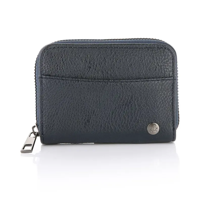 Portemonnnee met rits blauw 12x9cm
