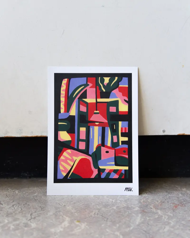 Print A4 Woonkamer - Anka Pelgrom