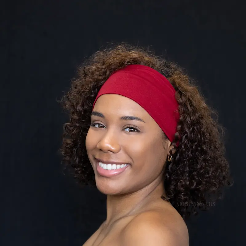 Red Hairband / Headband - Stretch Fabric - Yoga / Sports / Casual - Unisex Adults