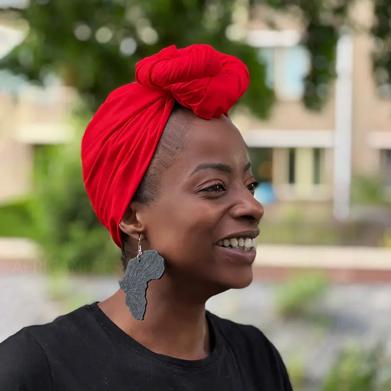 Red solid color - headwrap
