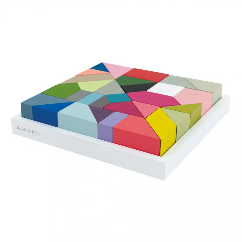 Remember Thirty Houten Blokkenpuzzel | Bouwblokken Set van 30