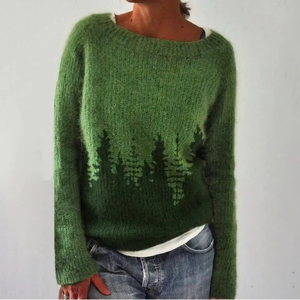 Retro Damenpullover - Herbstzauber Celeste