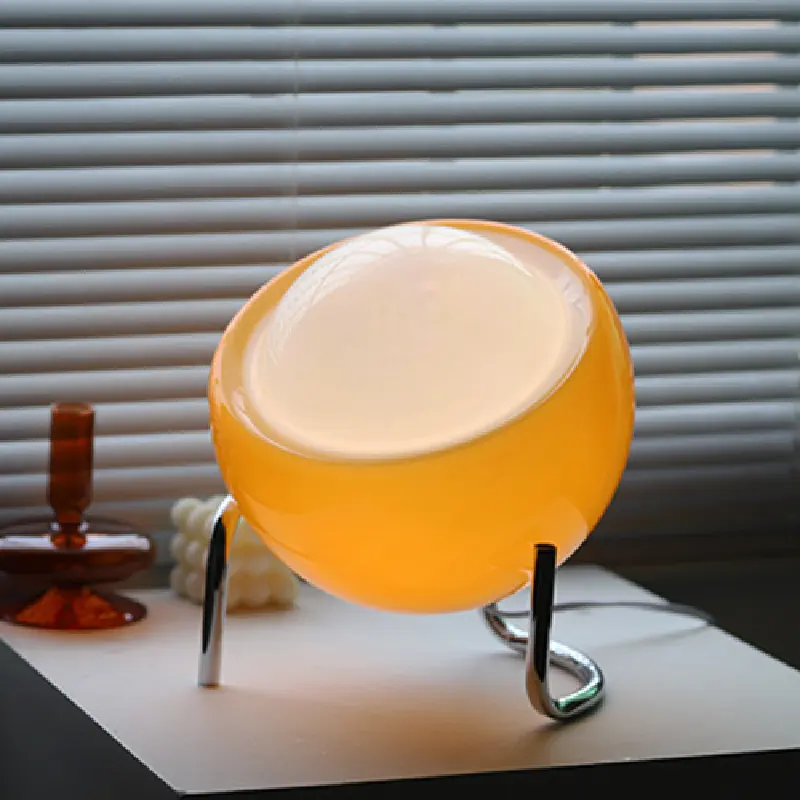 Retro Glas Tischlampe - Stimmungsvolle Nordic Nachtbeleuchtung