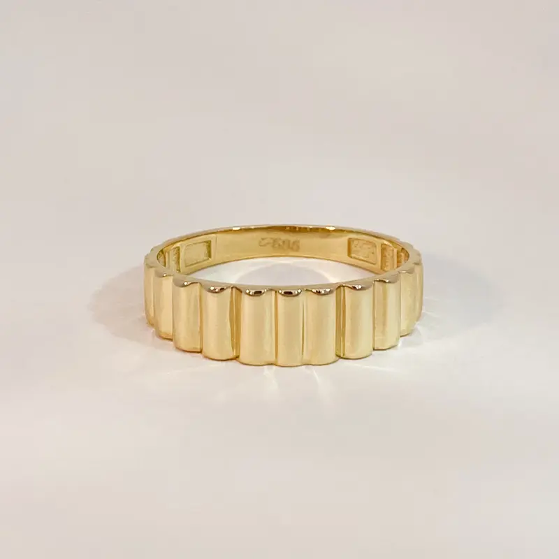 Ribbed Contour Ring