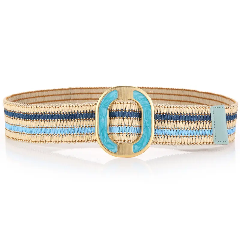 Riem Lux blauw beige 100cm