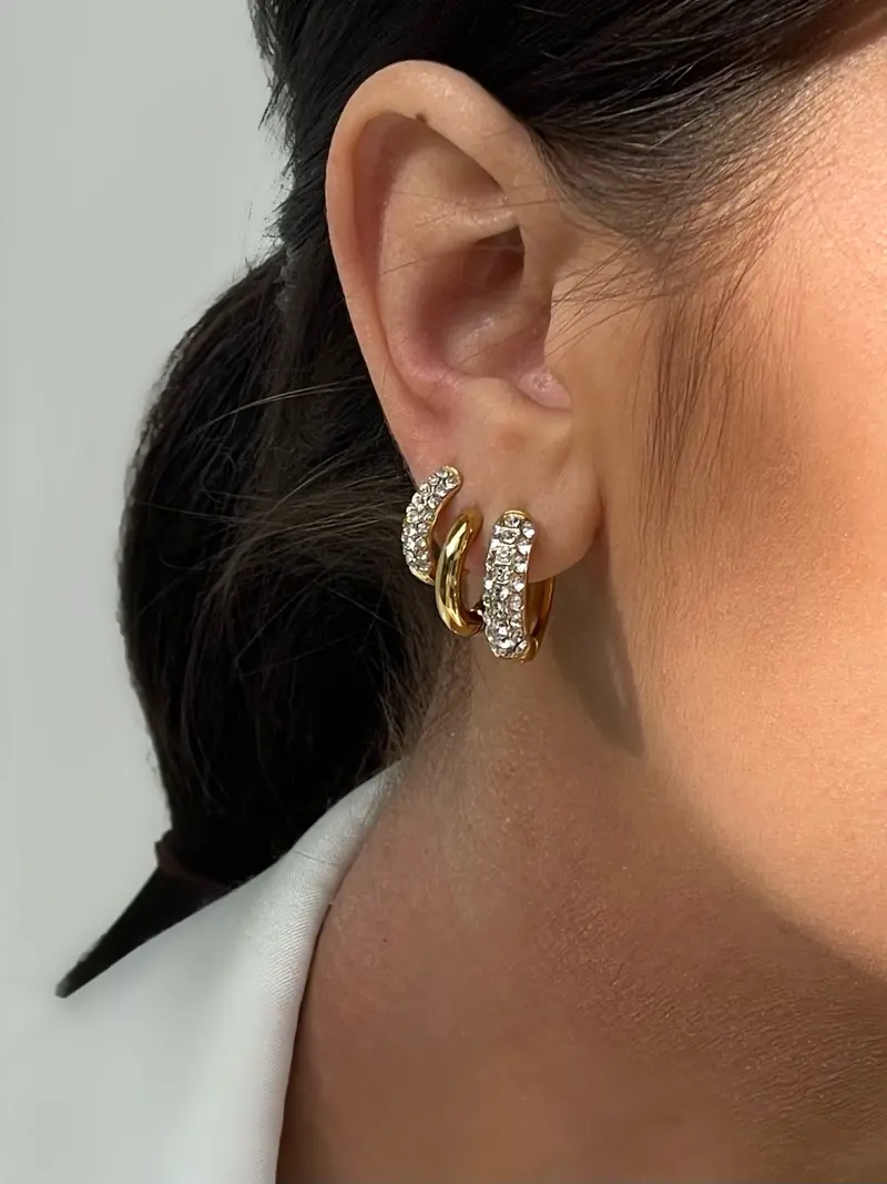 Round Pavé Hoop Earrings