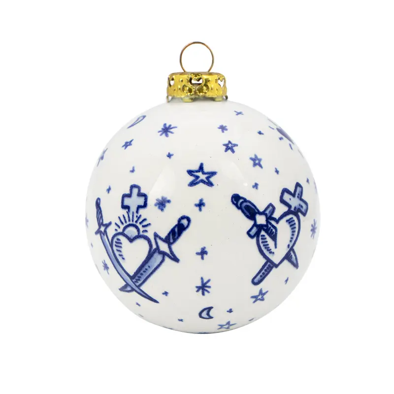 Royal Delft Kerstbal Henk Schiffmacher Porselein | Delfts Blauw