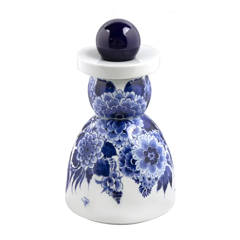 Royal Delft Proud Mary | Beeld Cobalt Flower | Handgeschilderd