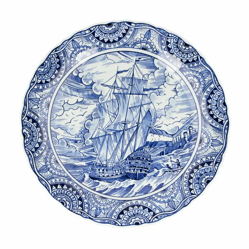 Royal Delft x Schiffmacher Bord Easter Island | Handgeschilderd