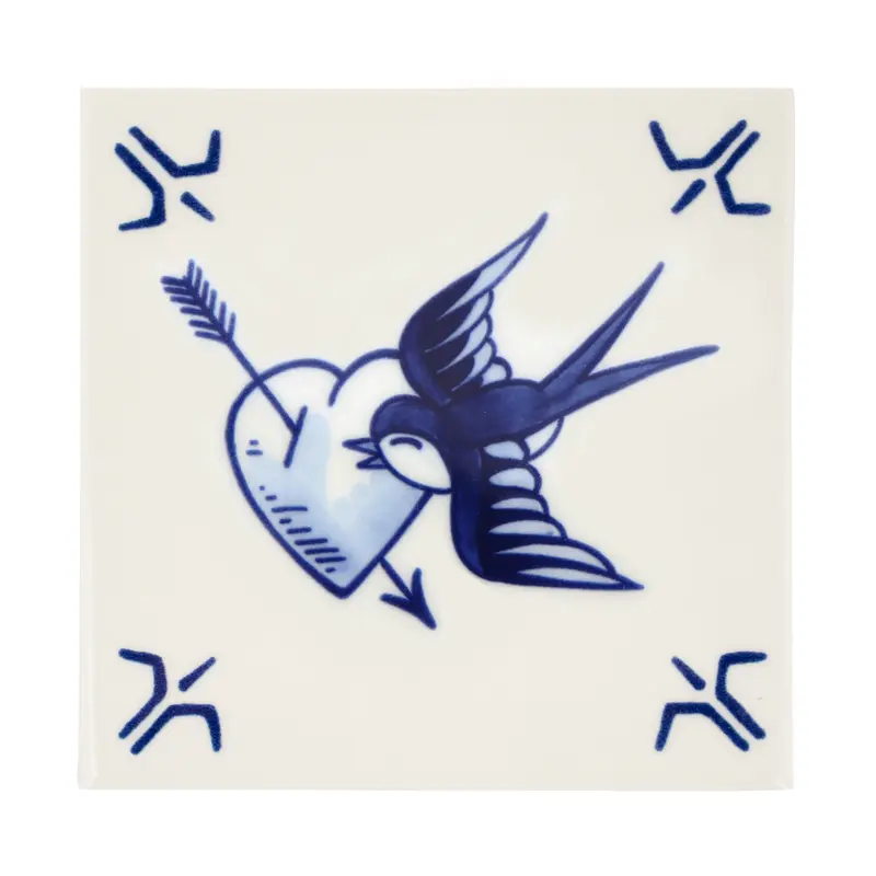 Royal Delft x Schiffmacher Tegel Hartstichting Porselein | Delfts Blauw
