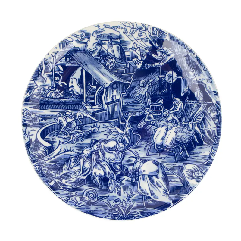 Royal Delft x Schiffmacher Wandbord Tribute to Jeroen Bosch | Delfts Blauw
