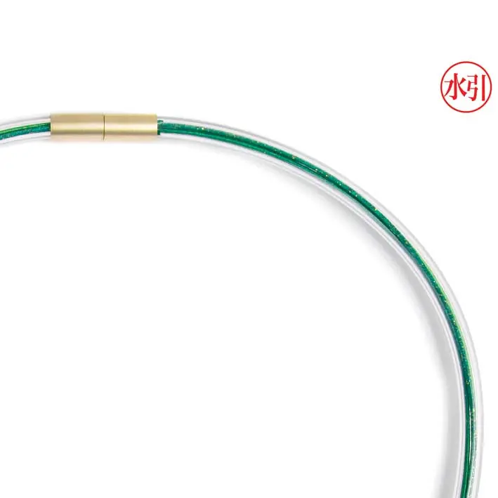 Rubber ketting, 1 LIJNS MIZUHIKI GREEN