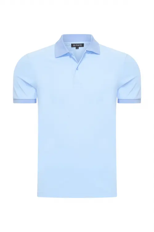 Ruben - Mi Piace Heren - Travelstof Polo - Light Blue - 202013