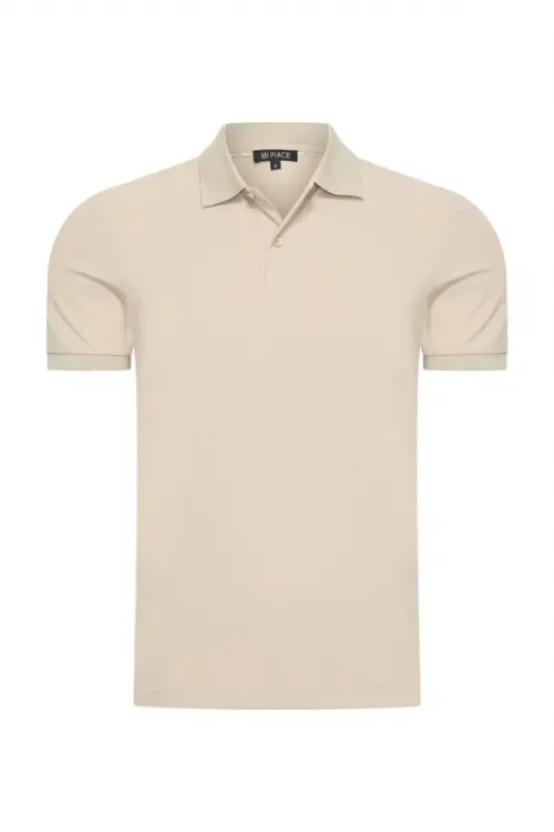 Ruben - Mi Piace Heren - Travelstof Polo - Sand - 202013